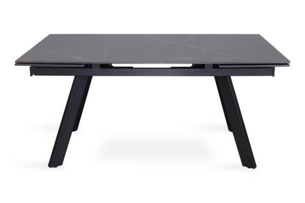 Uitschuifbare tafel 'Hera' 160-240 cm Rechthoekig Steen Zwart - Afbeelding 4
