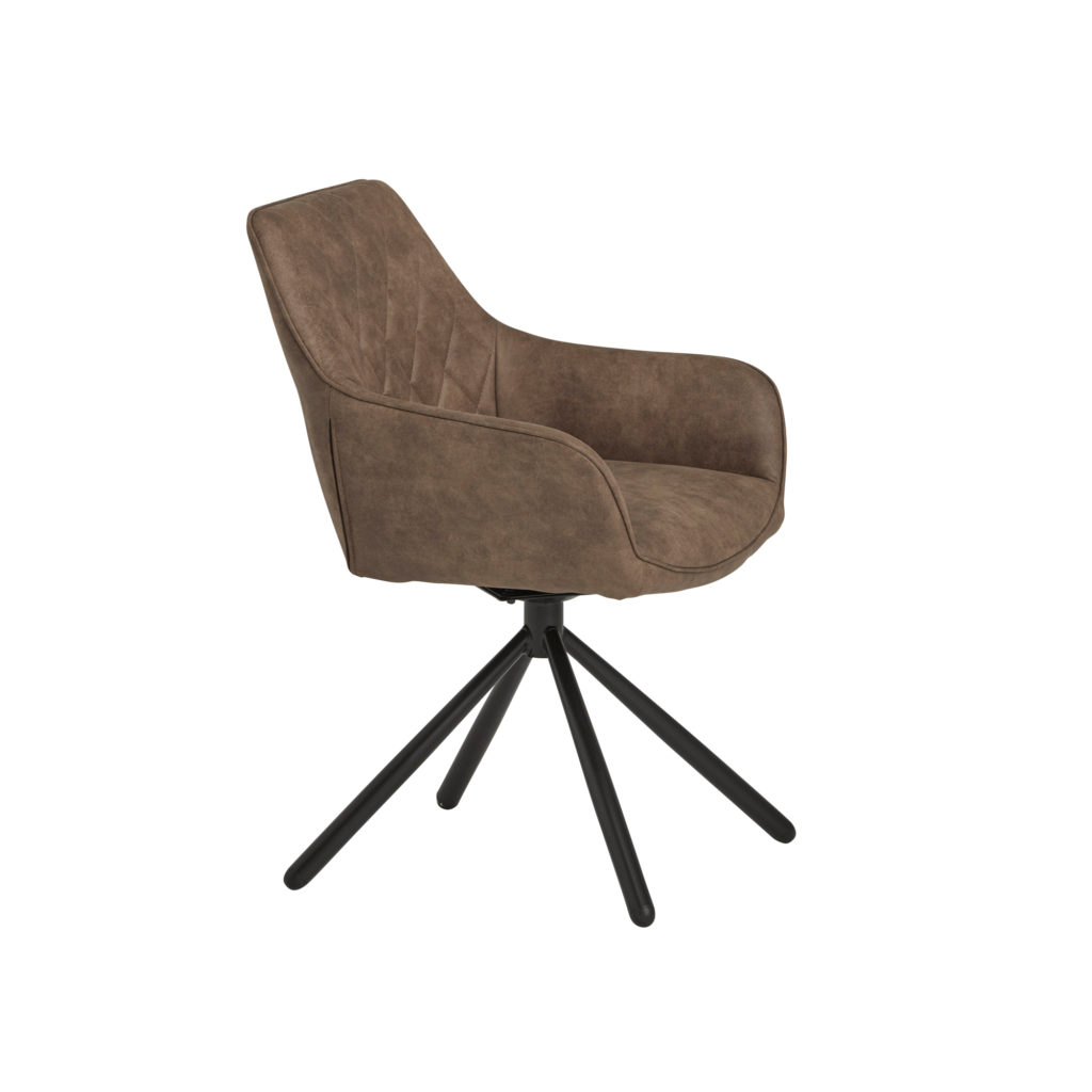 Rebel Spider eetkamerstoel - draaipoot 180ARS - Cowboy - Stone 809 - Afbeelding 4