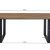 UITVERKOOP - Tafel 'Alexander' 180 cm Decor Mango - Afbeelding 6