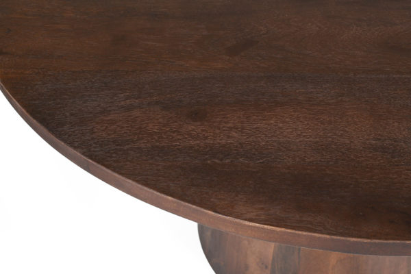 Tafel 'Tommy' 130 cm Rond Mango hout Bruin - Afbeelding 6