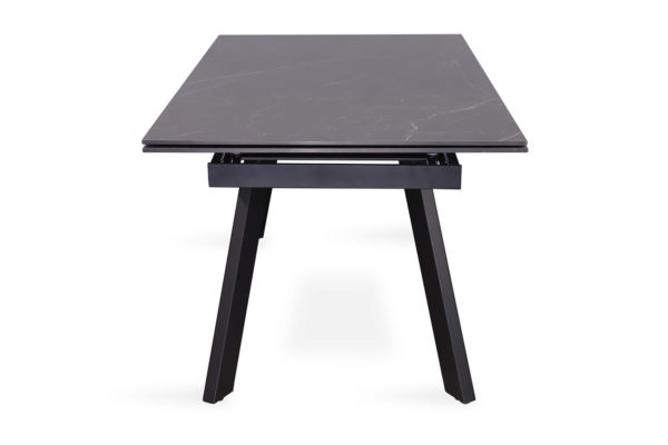 Uitschuifbare tafel 'Hera' 160-240 cm Rechthoekig Steen Zwart - Afbeelding 6
