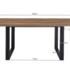 UITVERKOOP - Tafel 'Alexander' 180 cm Decor Mango - Afbeelding 7