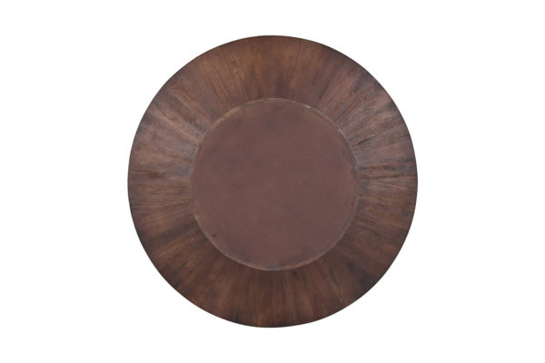 Tafel 'Tommy' 130 cm Rond Mango hout Bruin - Afbeelding 7