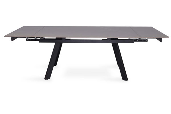 Uitschuifbare tafel 'Hera' 160-240 cm Rechthoekig Steen Zwart - Afbeelding 7