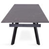 Uitschuifbare tafel 'Hera' 160-240 cm Rechthoekig Steen Zwart - Afbeelding 9