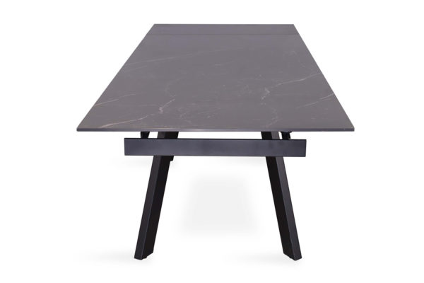 Uitschuifbare tafel 'Hera' 160-240 cm Rechthoekig Steen Zwart - Afbeelding 9
