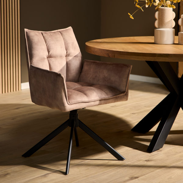Eetkamerstoel Dani | Velvet Beige (set van 2)