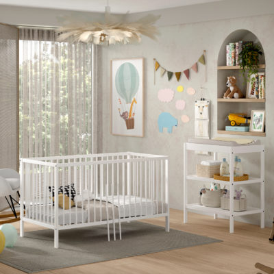 DINO babybed met verzorgingstafel