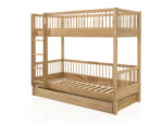 FORREST eiken stapelbed met rolbed.