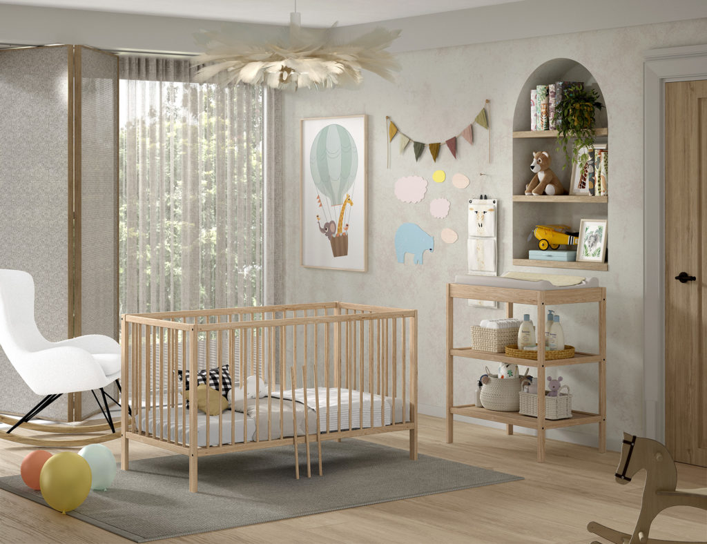 DINO babybed met verzorgingstafel