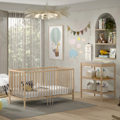 DINO babybed met verzorgingstafel