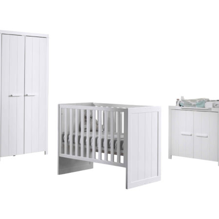 ERIK babybed met commode, verschoningstafel en tweedeurskast