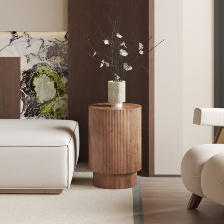 Bijzettafel 'Victor' Mango hout Lichtbruin