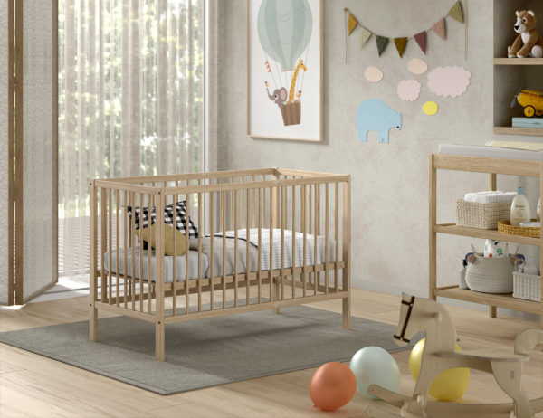 DINO BABYBED 60x120 CM NATUUR - Afbeelding 2