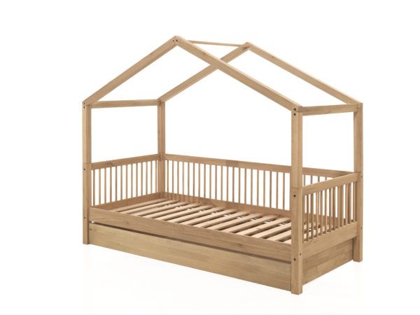 FORREST huisbed in eik met rolbed en textielset. - Afbeelding 2