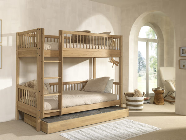 FORREST eiken stapelbed met rolbed. - Afbeelding 2