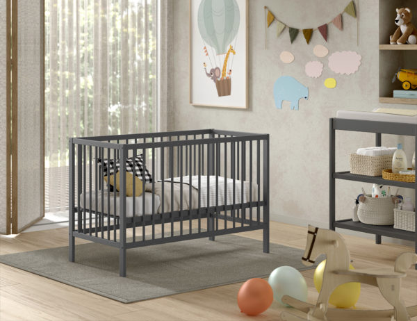 DINO BABYBED 60x120 CM ANTRACIET - Afbeelding 2