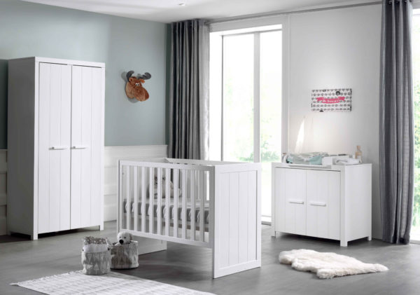 ERIK babybed met commode, verschoningstafel en tweedeurskast - Afbeelding 2