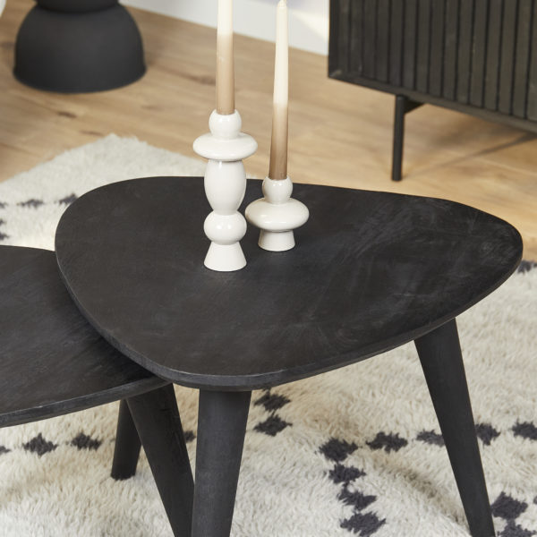 Salontafel set van 2 Omaha Black - Afbeelding 2