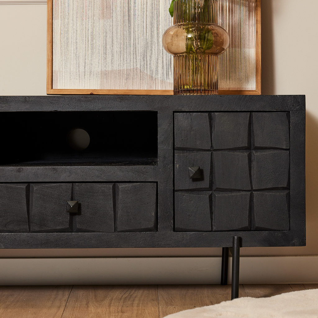 Tv meubel Brandy Black | 120 cm - Afbeelding 2