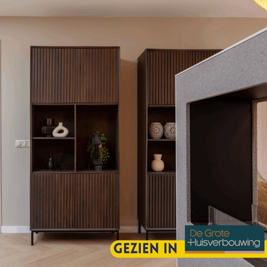 Vakkenkast Madison Walnoot | 90 cm - Afbeelding 2