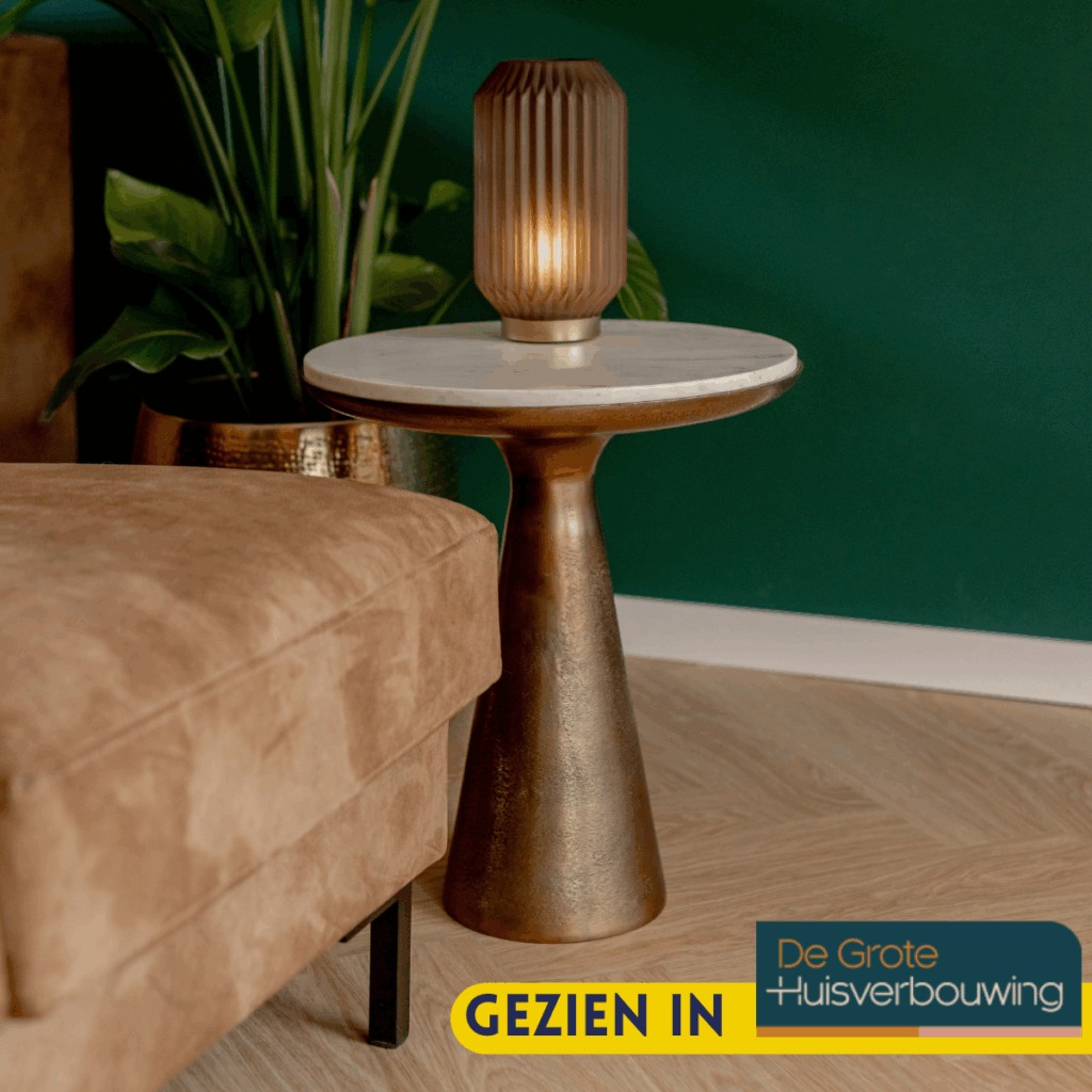 Bijzettafel Essy Large | Wit marmer 45 cm - Afbeelding 2
