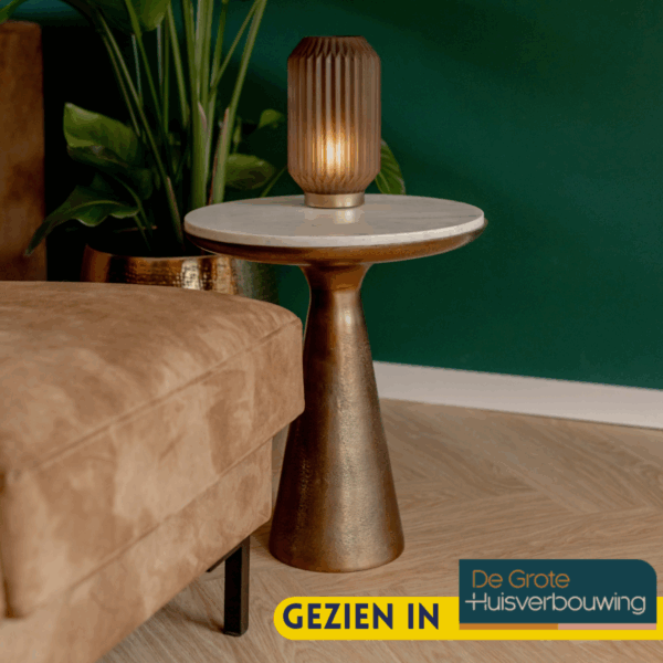 Bijzettafel Essy Large | Wit marmer 45 cm - Afbeelding 2