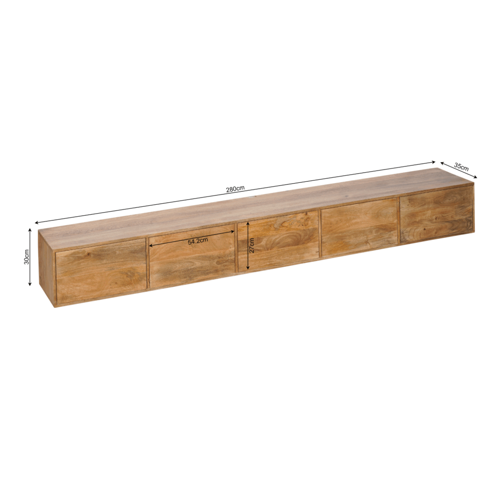 Zwevend tv meubel Vision Naturel | 280 cm - Afbeelding 2
