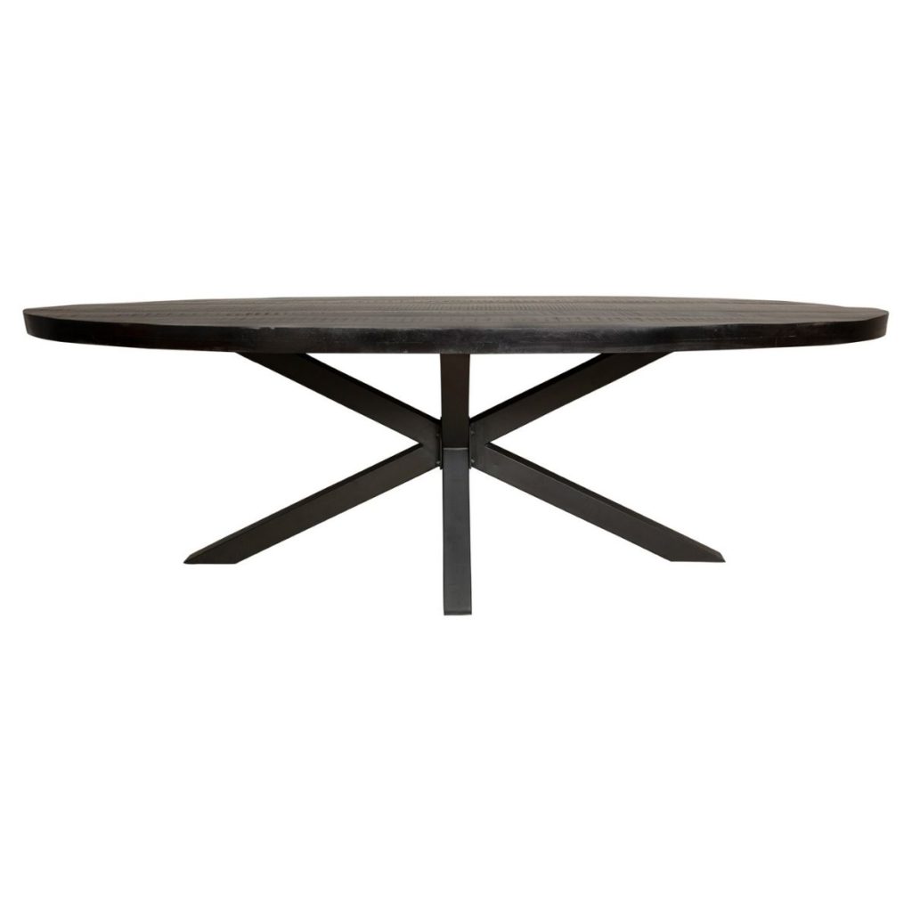 Eetkamertafel Denver Black | Ovaal | 210 cm - Afbeelding 2