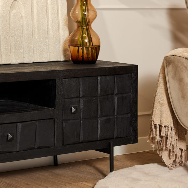 Tv meubel Brandy Black | 150 cm - Afbeelding 2