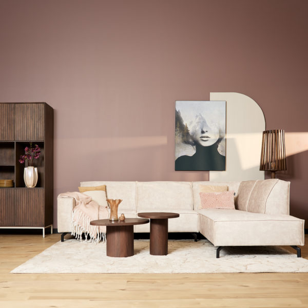 MySofa Floris| 2,5 zits + Divan Rechts | Beige |  Velvet - Afbeelding 2