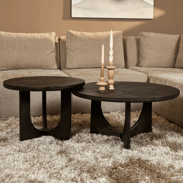 Salontafel Guus | Zwart | 80 cm - Afbeelding 2