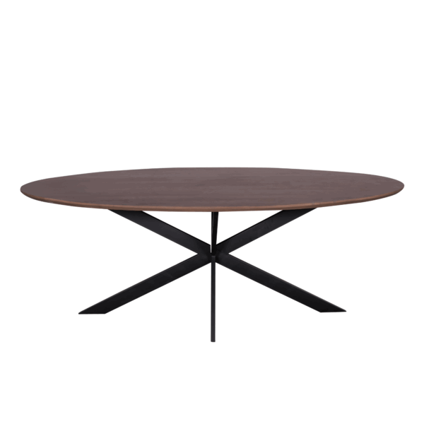 Eiken eettafel Ferris | Ovaal 240 cm | Walnoot - Afbeelding 2