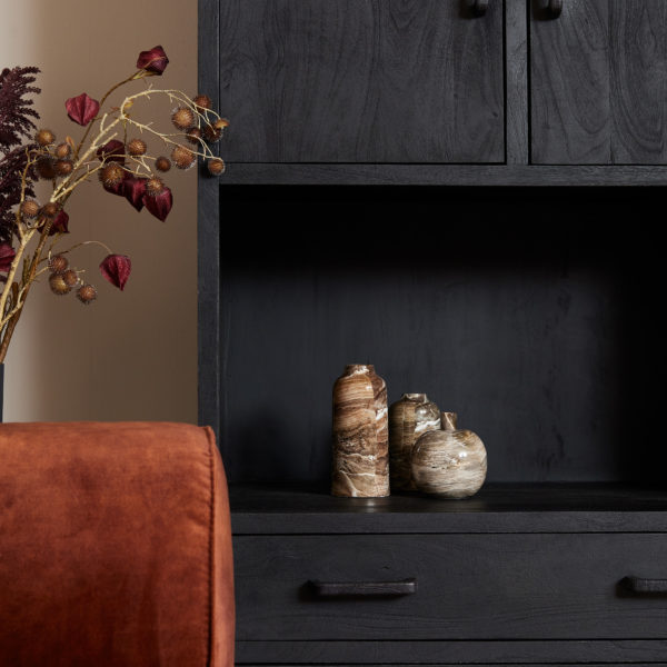 Boekenkast Omaha Black | 90 cm - Afbeelding 2