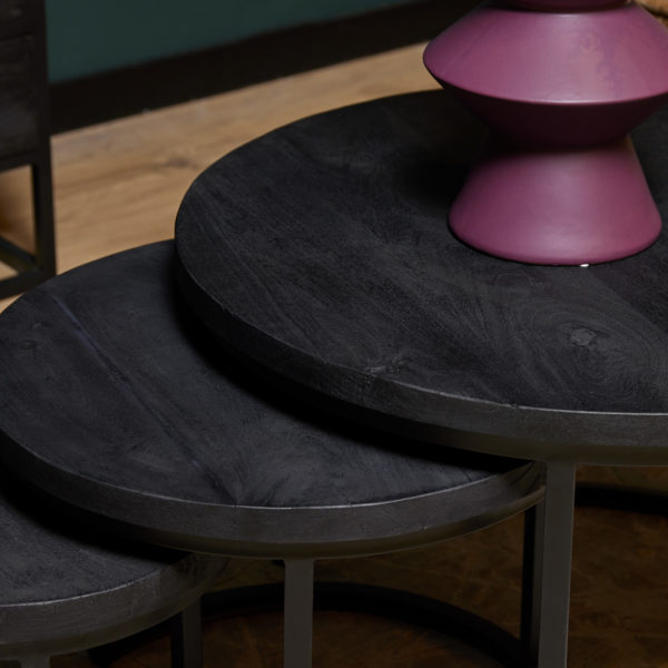Salontafel Triole All Black | Set van 3 - Afbeelding 2