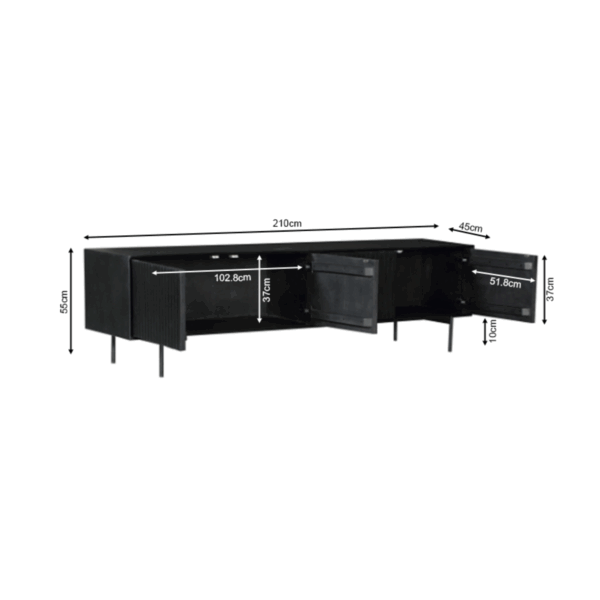 Tv meubel Madison | 210 cm - Afbeelding 11