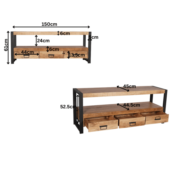 Tv meubel Boaz | 150 cm - Afbeelding 11