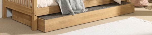 FORREST eiken cabin bed 90 x 200 cm met rollaway bed. - Afbeelding 11