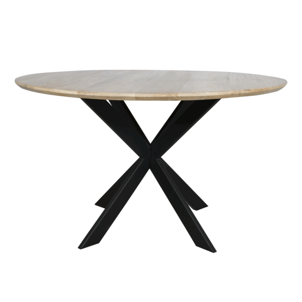 Eiken eettafel Ferris | Rond 110 cm | Naturel - Afbeelding 11