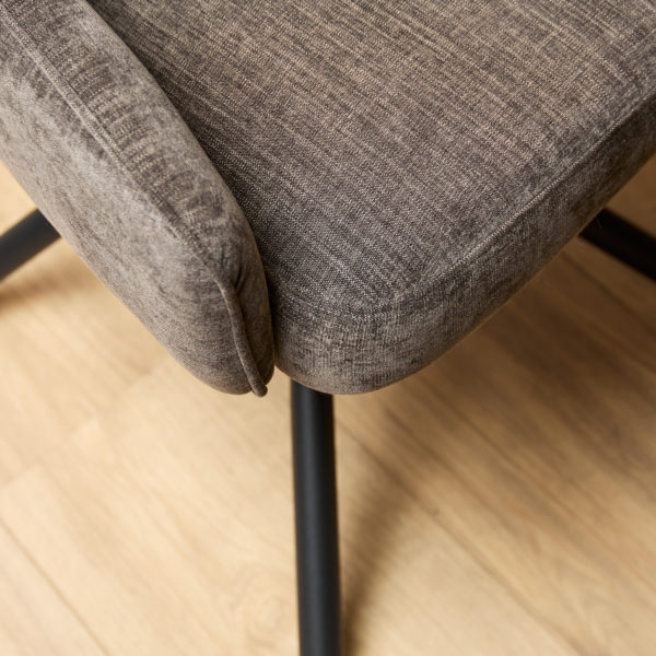 Eetkamerstoel Hanna | Charcoal Brown | Met armleuning - Afbeelding 3