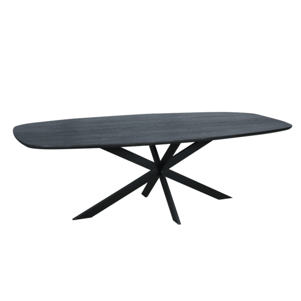 Eiken eettafel Ferris | Deens Ovaal 240 cm | Zwart - Afbeelding 3