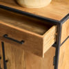 Kabinet kast Denver | Mangohout en staal | 100 cm - Afbeelding 3