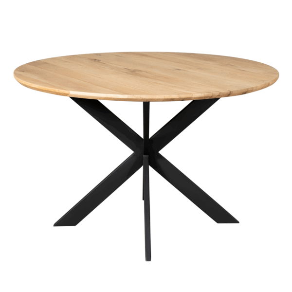 Eiken eettafel Ferris | Rond 130 cm | Naturel - Afbeelding 3