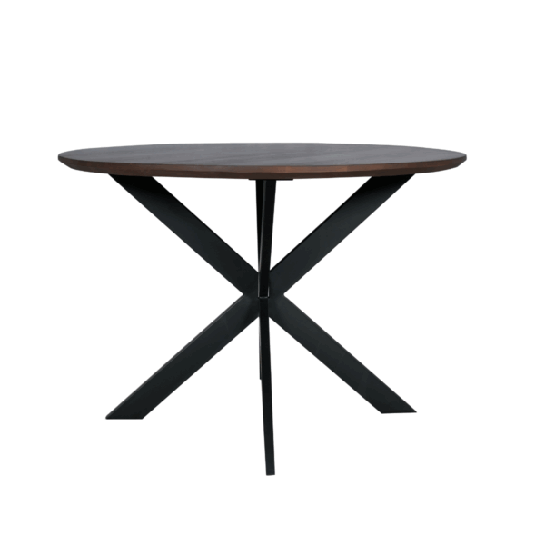 Eettafel Madison Walnoot | 110 cm | Poot Zwart - Afbeelding 3