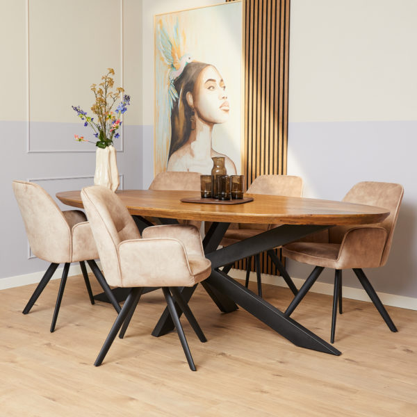 Eetkamerstoel Nova | Beige - Afbeelding 3