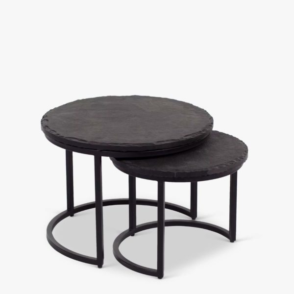 Salontafel set Ora | Zwart Kadappa Stone 60-45 cm - Afbeelding 3