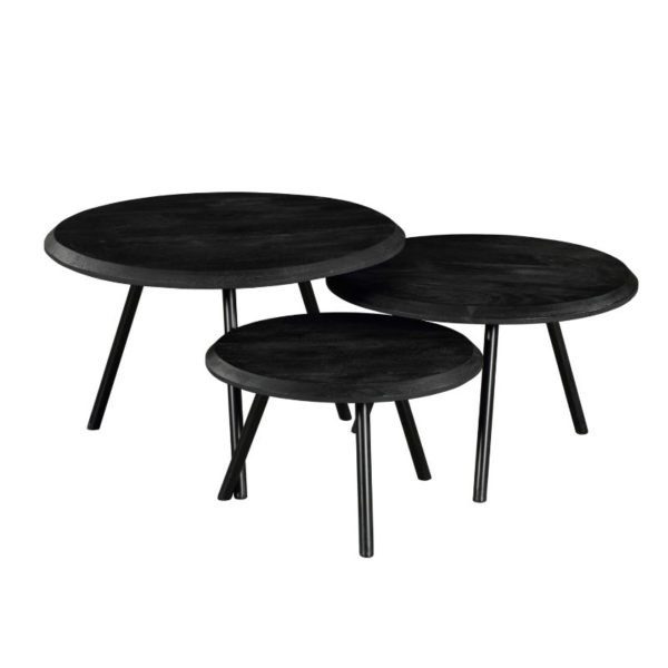 Salontafel Ohio Black | set van 3 - Afbeelding 3