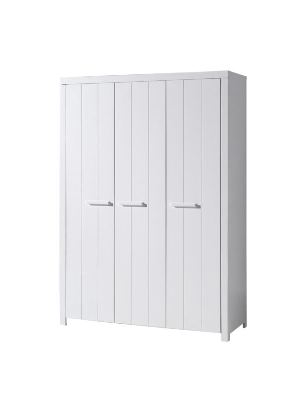 Praktisch babybed met commode, verzorgingstafel, en kledingkast met drie deuren - Afbeelding 3