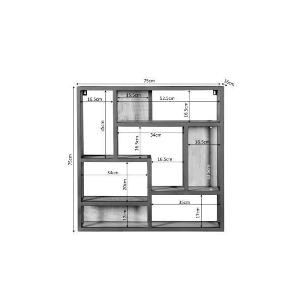 Wandrek vierkant | Mangohout - Afbeelding 4
