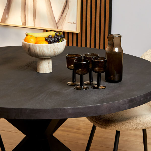 Eetkamertafel Denver Black | Rond | 130 cm - Afbeelding 4